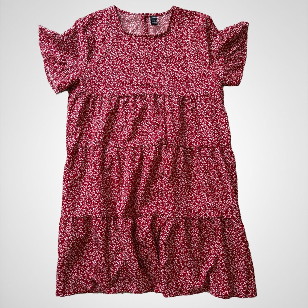 Red and White Floral Sundress
